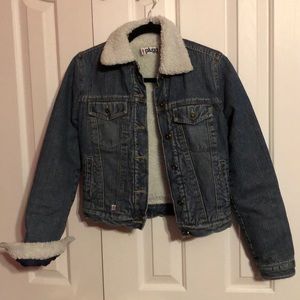 Plugg Jean Jacket with Sherpa Lining